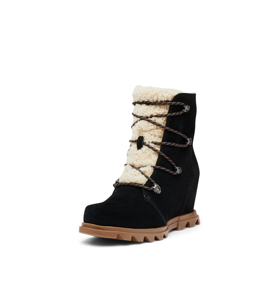Sorel Switzerland Joan Of Arctic Wedge Iii Spitze Gemütlicher Stiefel Für Damen Schwarz-schwarz