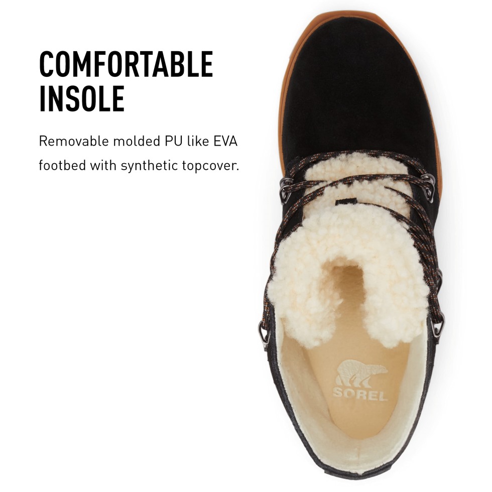 Sorel Switzerland Joan Of Arctic Wedge Iii Spitze Gemütlicher Stiefel Für Damen Schwarz-schwarz