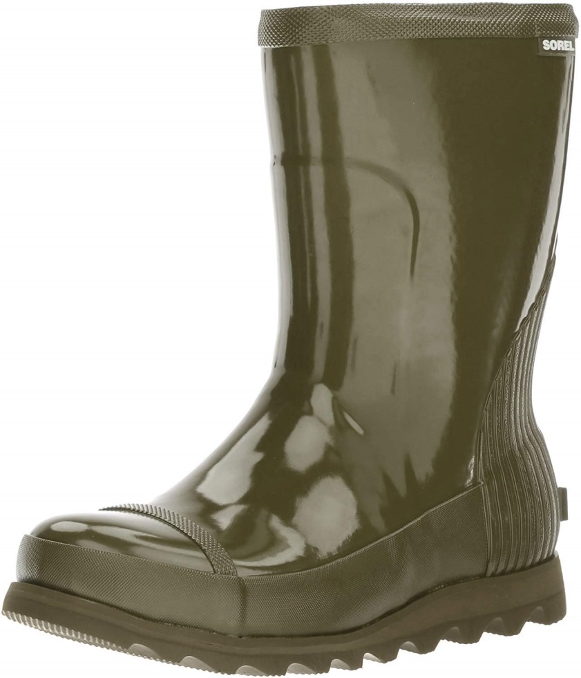 Sorel Switzerland Joan Rain Kurzer Glänzender Damenstiefel Nori Zest