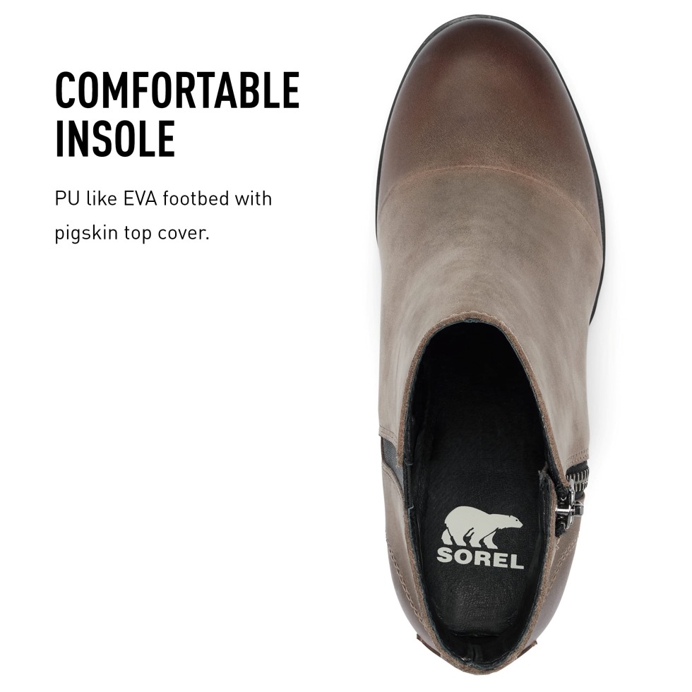 Sorel Switzerland Joan Uptown Zip Bootie Omega Taupe-chalk Für Damen