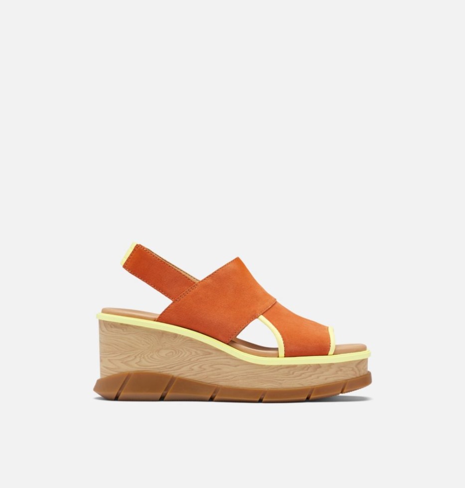 Sorel Switzerland Joanie Iii Damen-slingback-keilsandale Desert Sun-tranquil Yellow