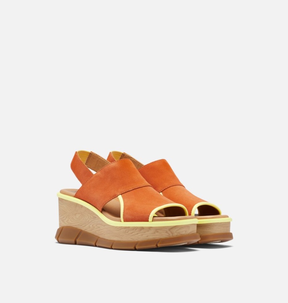 Sorel Switzerland Joanie Iii Damen-slingback-keilsandale Desert Sun-tranquil Yellow