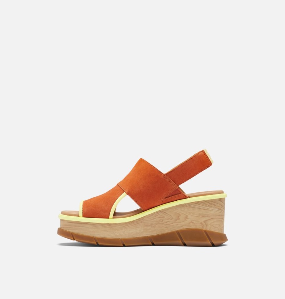 Sorel Switzerland Joanie Iii Damen-slingback-keilsandale Desert Sun-tranquil Yellow