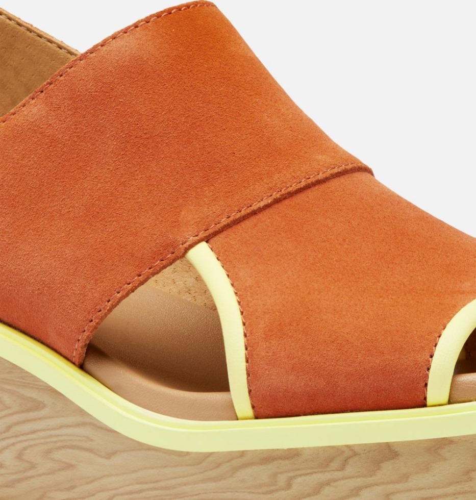 Sorel Switzerland Joanie Iii Damen-slingback-keilsandale Desert Sun-tranquil Yellow