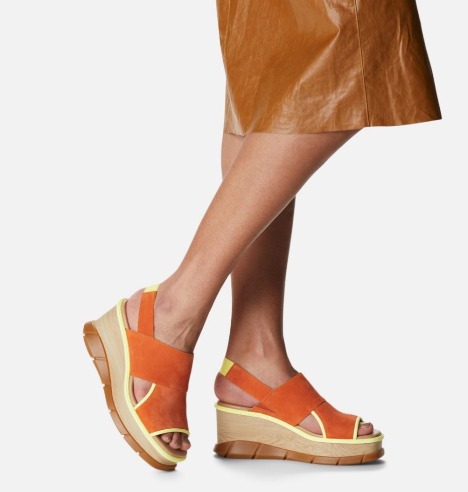 Sorel Switzerland Joanie Iii Damen-slingback-keilsandale Desert Sun-tranquil Yellow