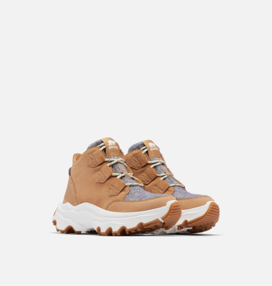 Sorel Switzerland Kinetic Breakthru Caribou Sneaker Boot Für Damen Gelbbraun