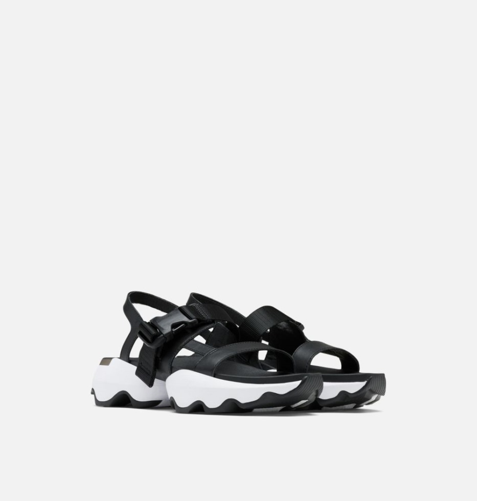 Sorel Switzerland Damen Kinetic Impact Sling Sportliche Sandale Schwarz-weiß