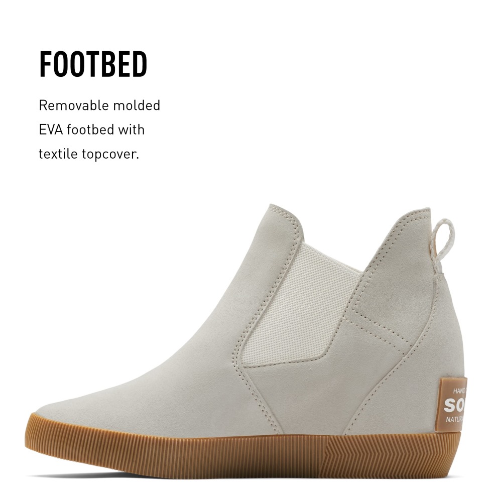 Sorel Schweiz Damen Out 'n About Slip-on Keil Ii Stiefel Kreideweiß