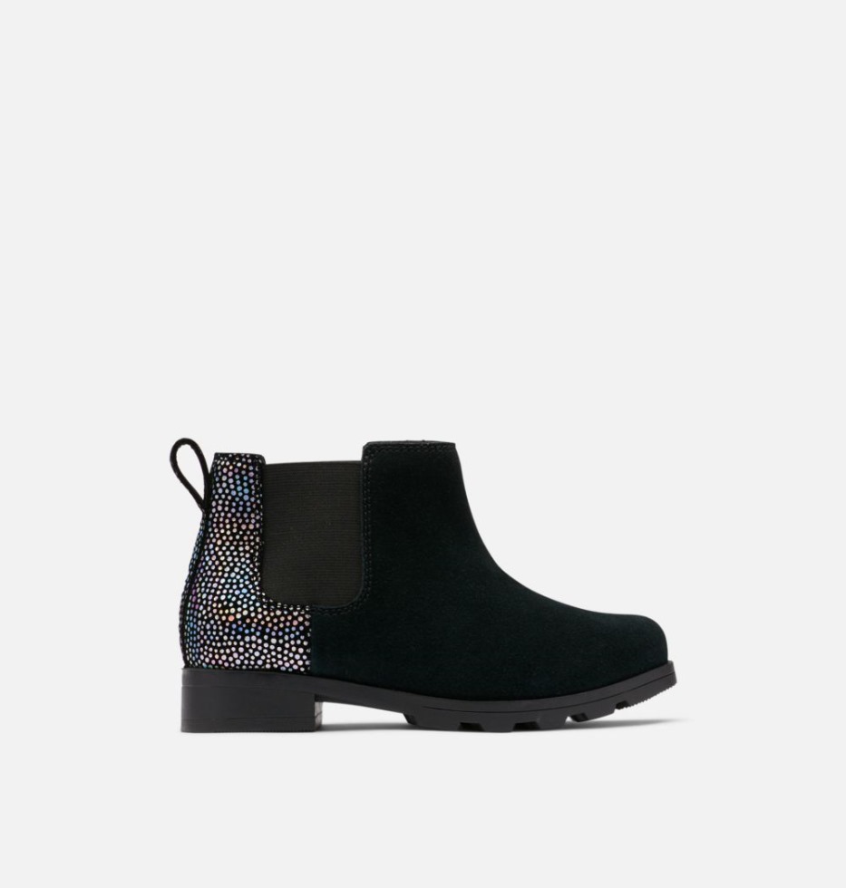 Sorel Schweiz Jugend Emelie Chelsea Bootie Black-sea Salt