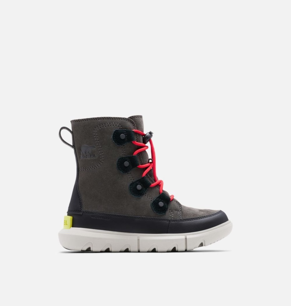 Sorel Switzerland Youth Explorer Lace Boot Tiefschwarz