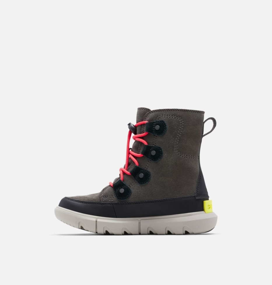 Sorel Switzerland Youth Explorer Lace Boot Tiefschwarz