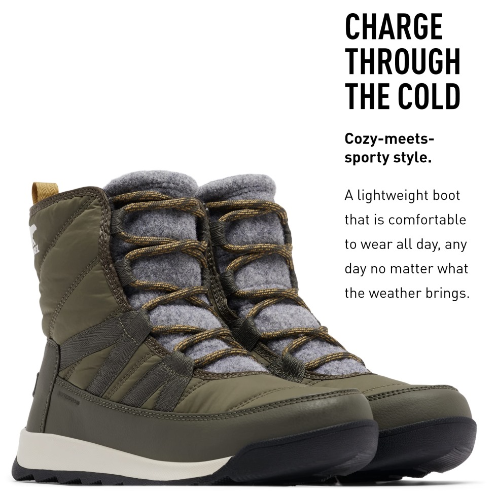 Steingrün Schwarz Sorel Schweiz Damen Whitney Ii Kurze Spitze Wp Schneestiefel