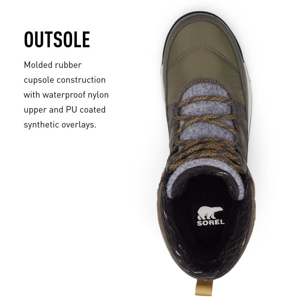 Steingrün Schwarz Sorel Schweiz Damen Whitney Ii Kurze Spitze Wp Schneestiefel