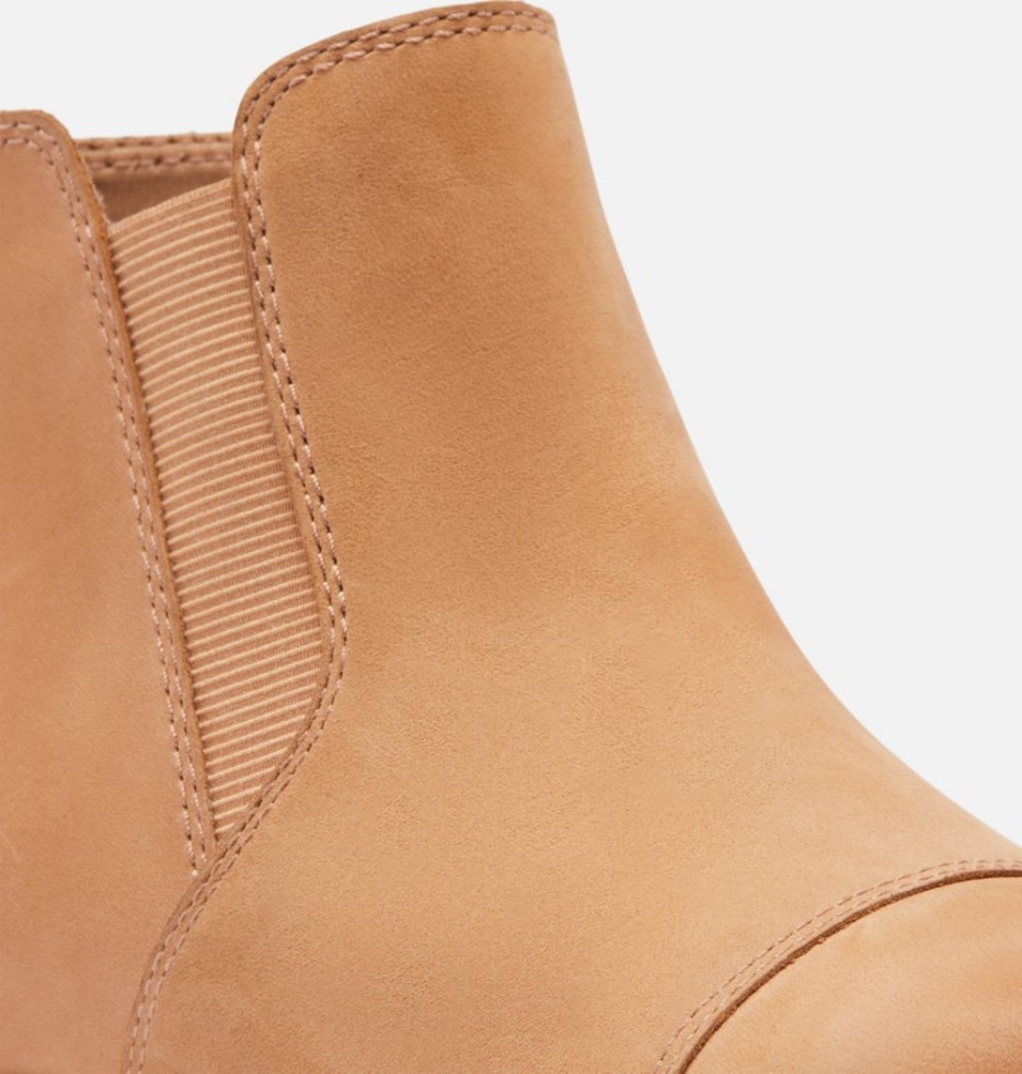 Tawny Buff-black Sorel Switzerland Evie Pull-on Bootie Für Damen