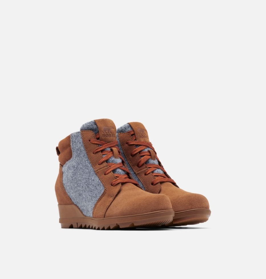 Evie Ankle Lace Bootie Aus Samt In Tan-Blackened Brown Für Damen Sorel Schweiz