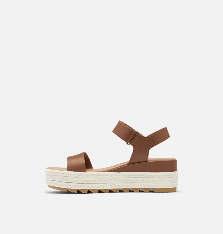 Cameron Flatform Damensandale Aus Samt In Tan-chalk Sorel Schweiz