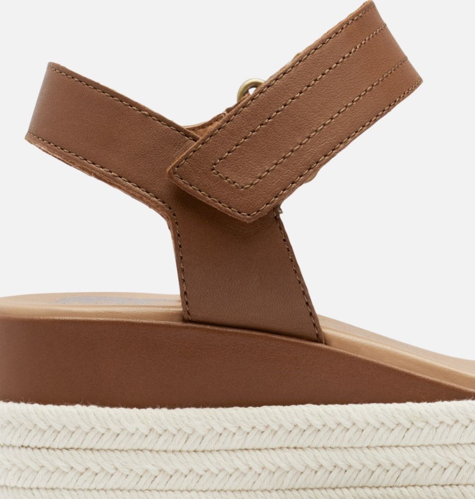 Cameron Flatform Damensandale Aus Samt In Tan-chalk Sorel Schweiz