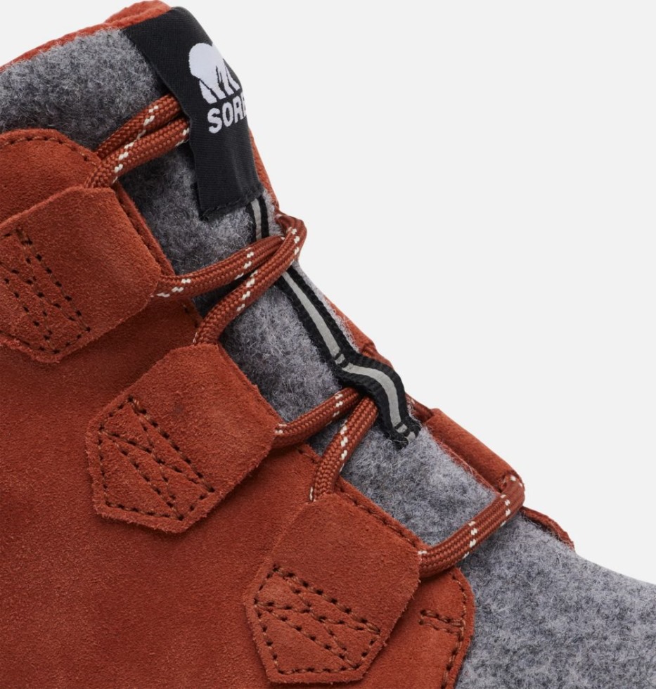 Warp Red-chalk Sorel Switzerland Kinetic Breakthru Caribou Sneaker Boot Für Damen