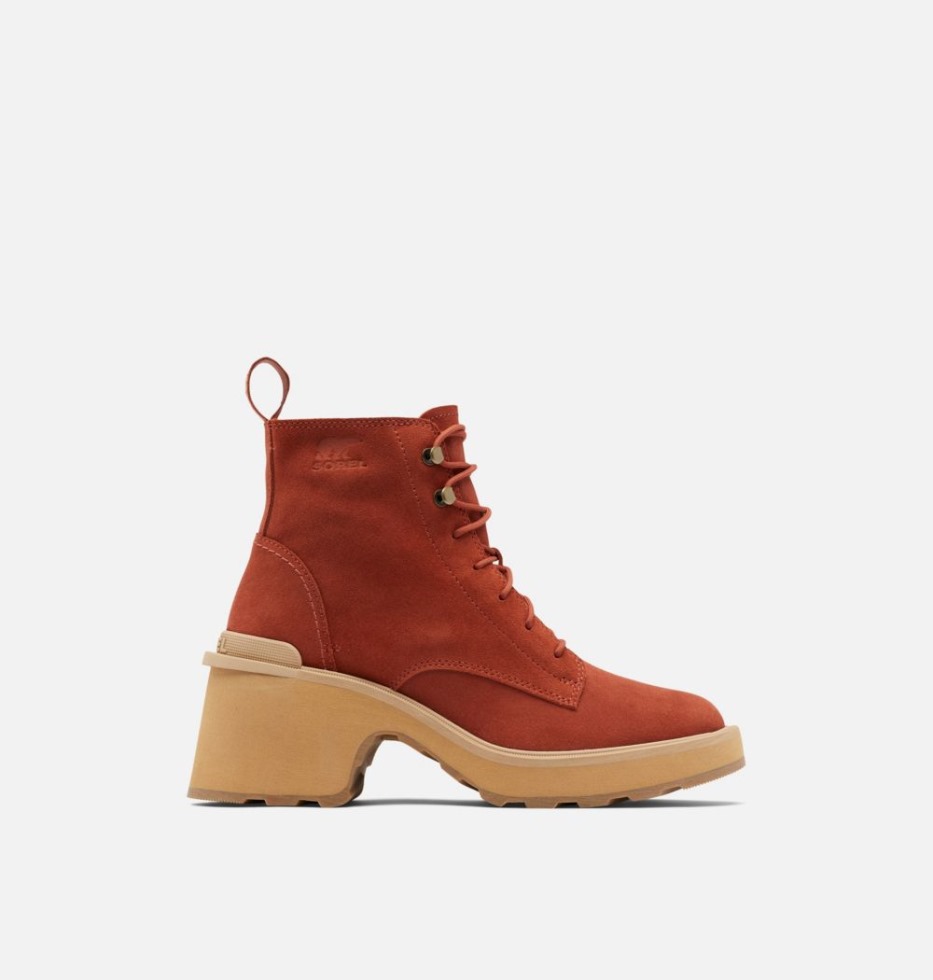 Warp Red-tawny Buff Damenstiefel Mit Hoher Linie Und Schnürung Sorel Schweiz