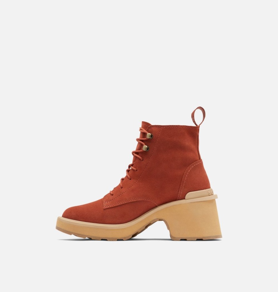 Warp Red-tawny Buff Damenstiefel Mit Hoher Linie Und Schnürung Sorel Schweiz