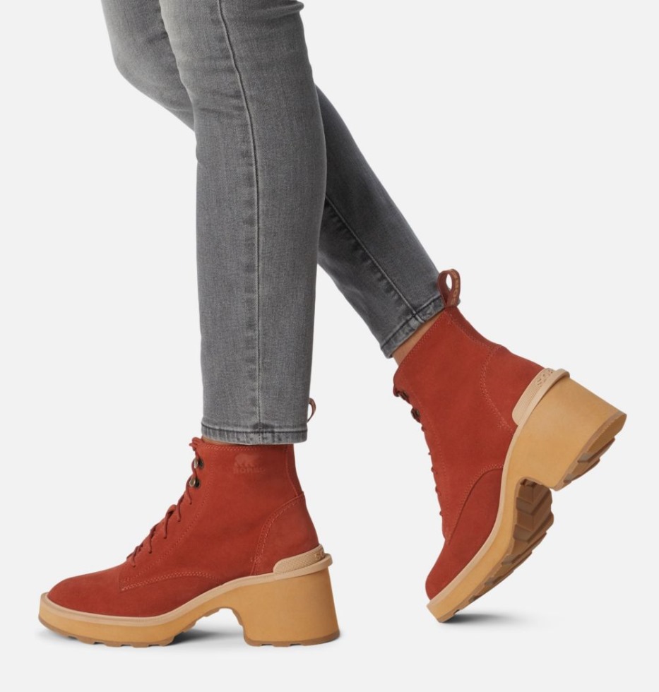 Warp Red-tawny Buff Damenstiefel Mit Hoher Linie Und Schnürung Sorel Schweiz