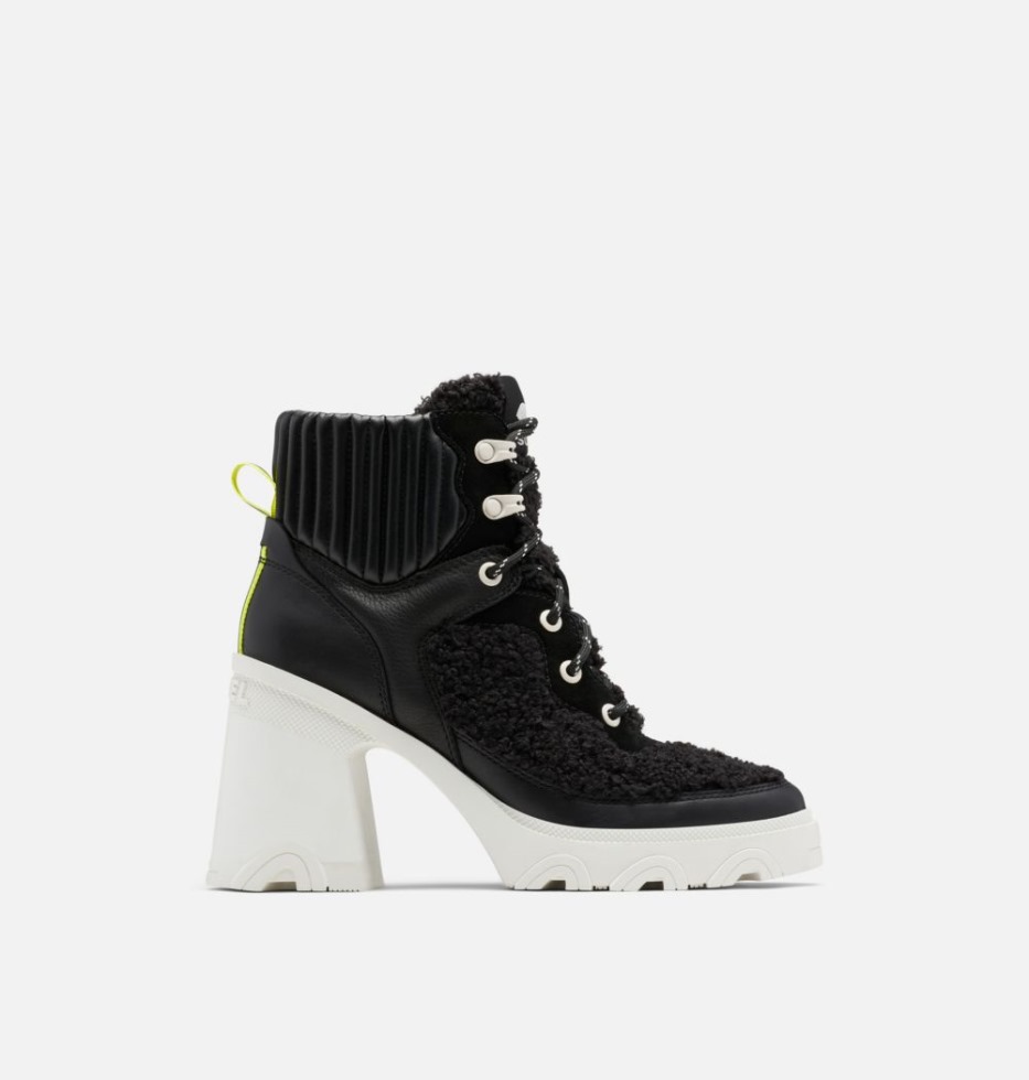 Damen Brex Heel Cosy Lace Bootie Black-sea Salt Sorel Schweiz