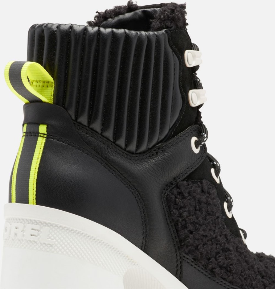 Damen Brex Heel Cosy Lace Bootie Black-sea Salt Sorel Schweiz