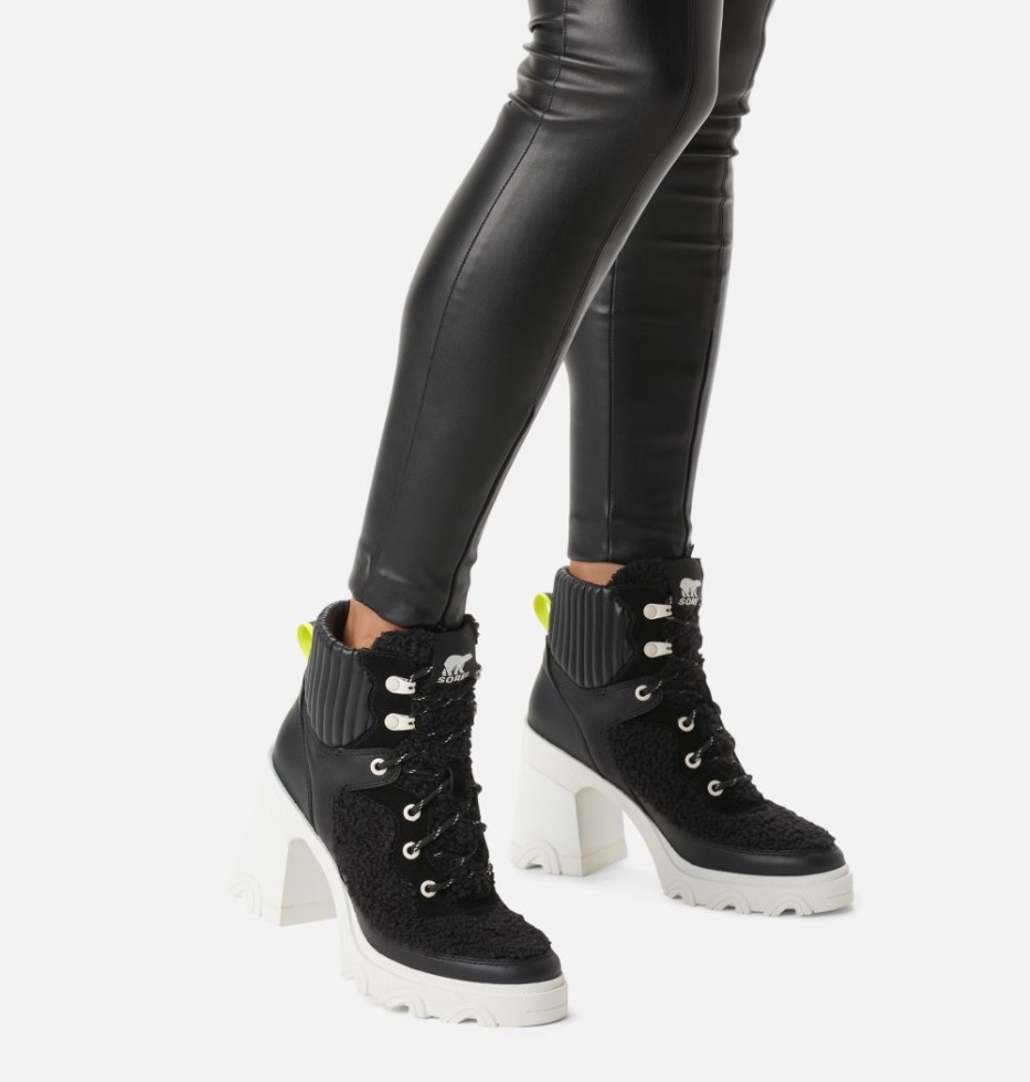 Damen Brex Heel Cosy Lace Bootie Black-sea Salt Sorel Schweiz