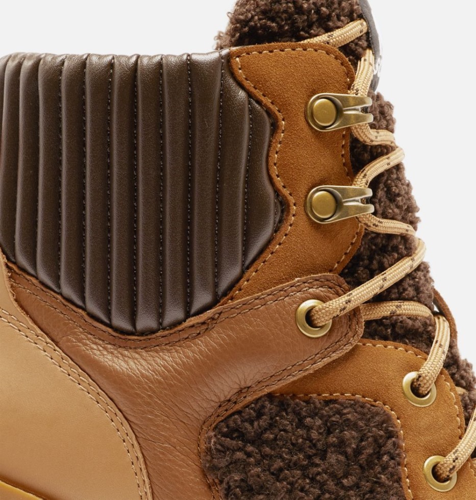 Damen Brex Heel Cosy Lace Bootie Sorel Switzerland Tawny Buff-blackened Brown