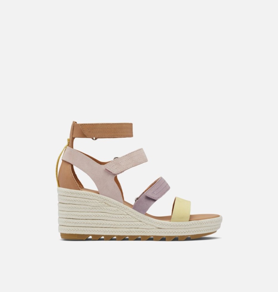 Cameron Keilsandalen Mit Mehreren Riemen Für Damen Sorel Switzerland Shale Mauve-sea Salt