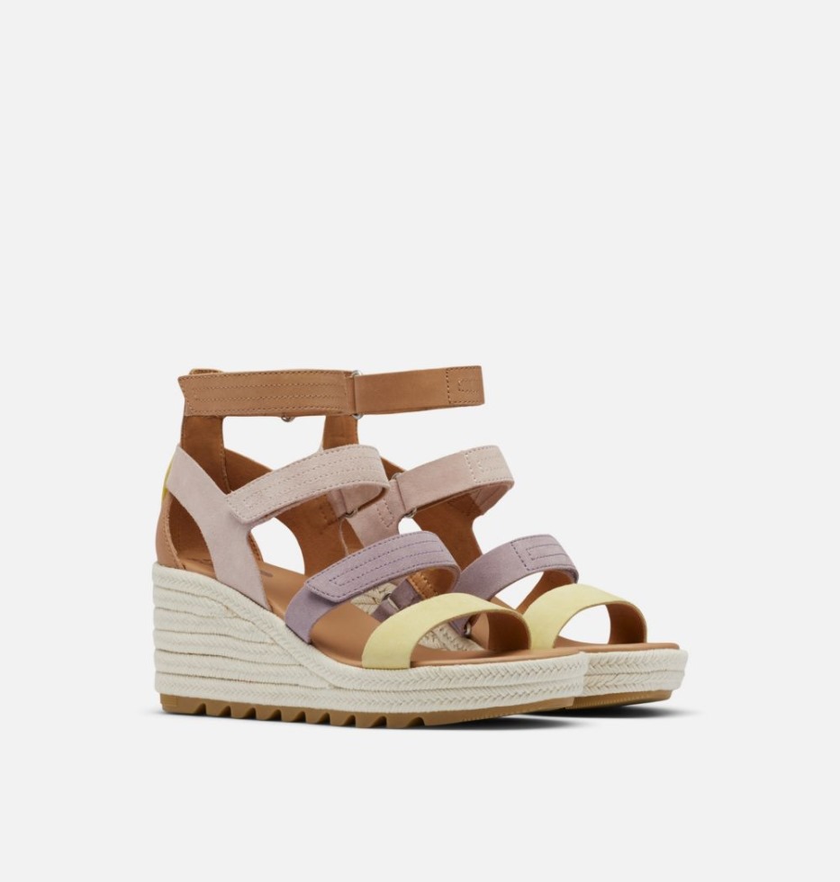 Cameron Keilsandalen Mit Mehreren Riemen Für Damen Sorel Switzerland Shale Mauve-sea Salt