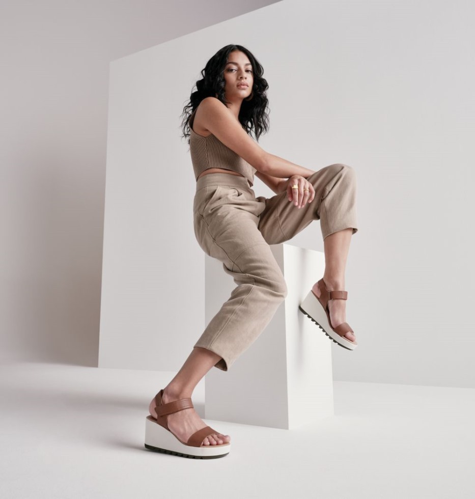 Cameron Keilledersandale Sorel Schweiz Samt Tan Für Damen