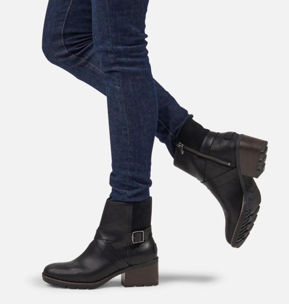 Damen Cate Schnalle Bootie Schwarz Sorel Schweiz