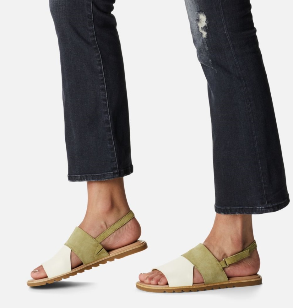 Ella Ii Slingback Sandale Damen Olive Shade-chalk Sorel Schweiz