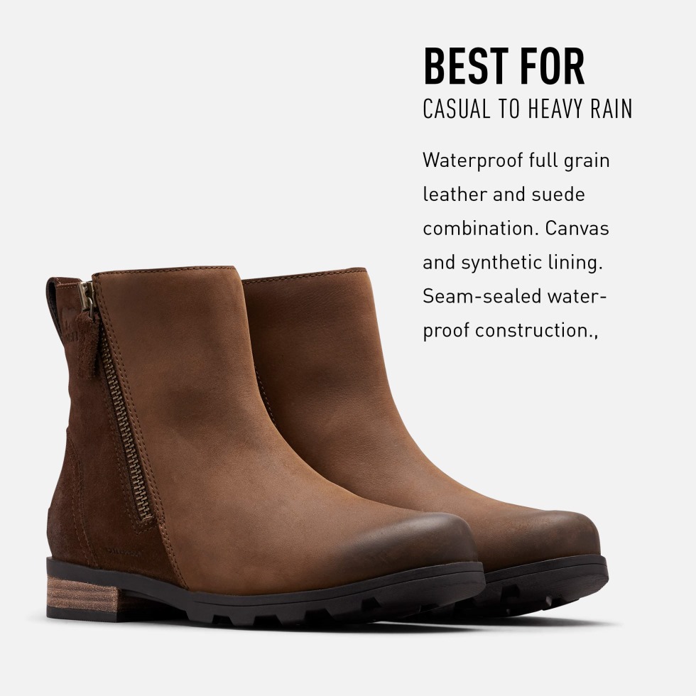 Emelie Zip Bootie Wanderschuh Damen Tabak Sand Sorel Schweiz