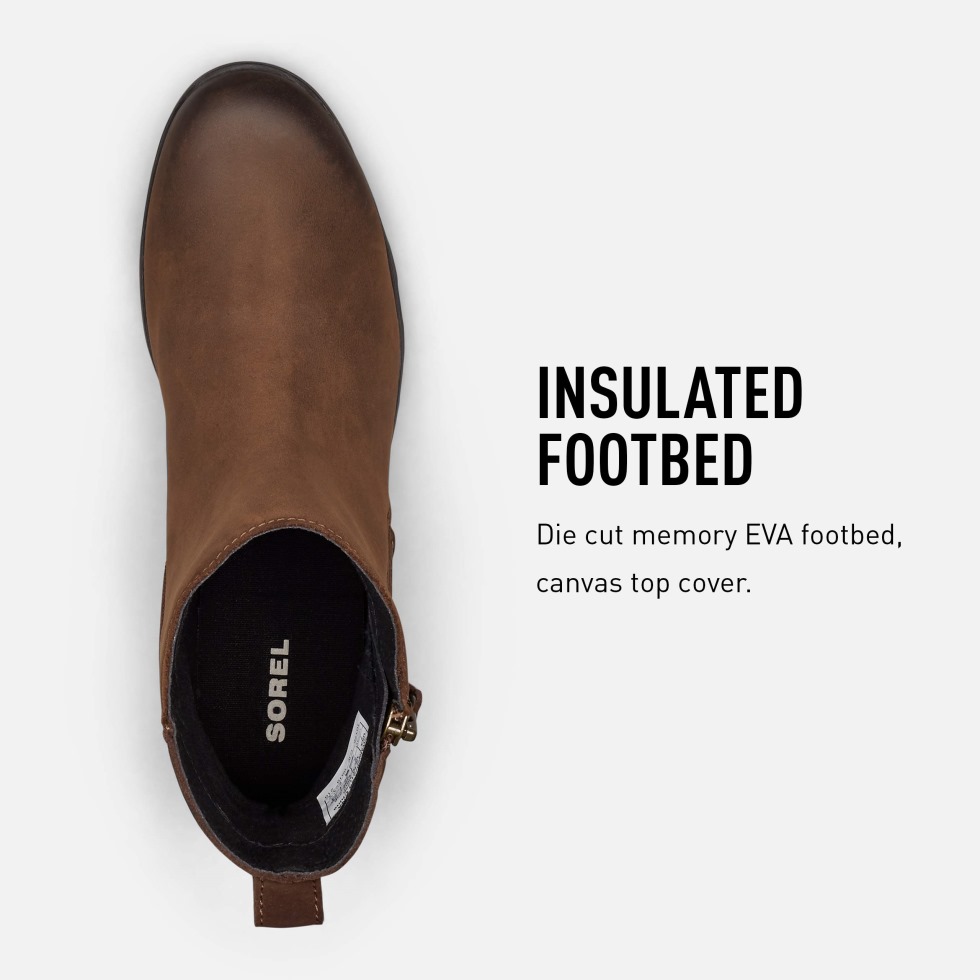 Emelie Zip Bootie Wanderschuh Damen Tabak Sand Sorel Schweiz