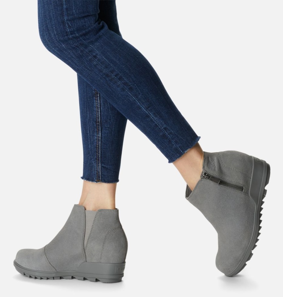 Damen-Evie-Stiefel Mit Keilabsatz Und Reißverschluss, Sorel, Schweiz, Steinbruch-Meersalz