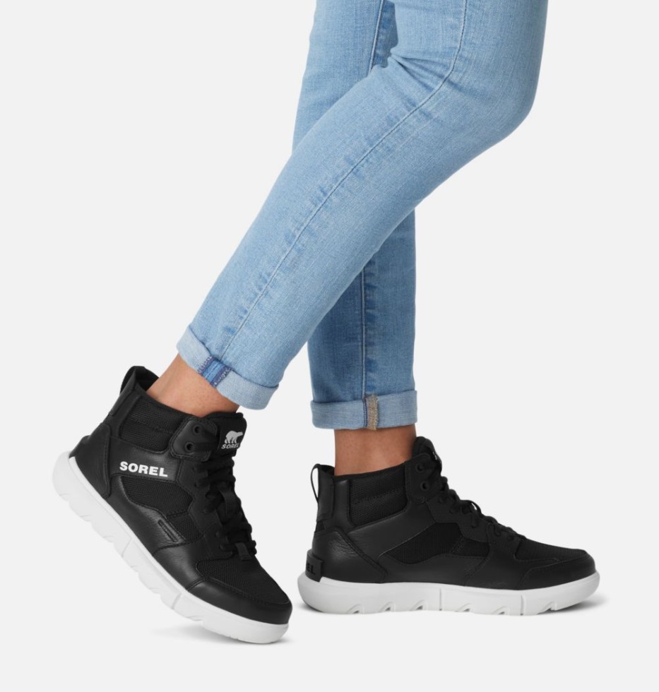 Damen-sneaker Explorer Ii Mid Schwarz-weiss Sorel Schweiz