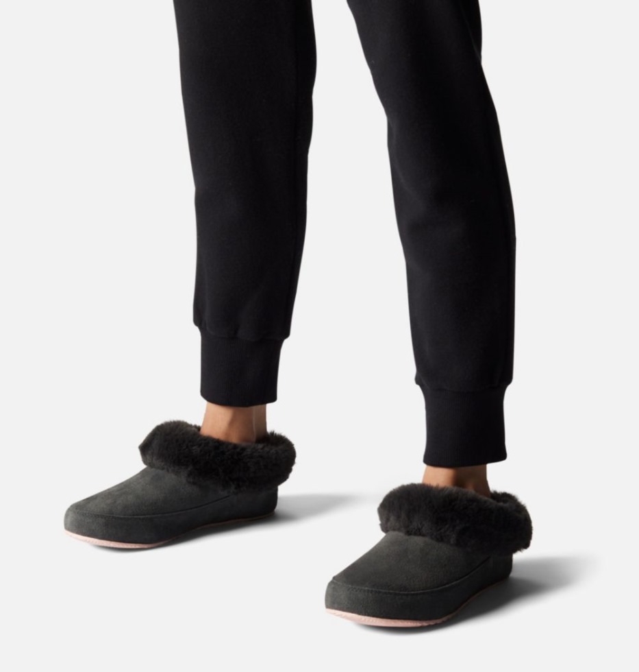 Damen Go Coffee Run Pantoffel Dark Moos-pfirsichblüte Sorel Schweiz