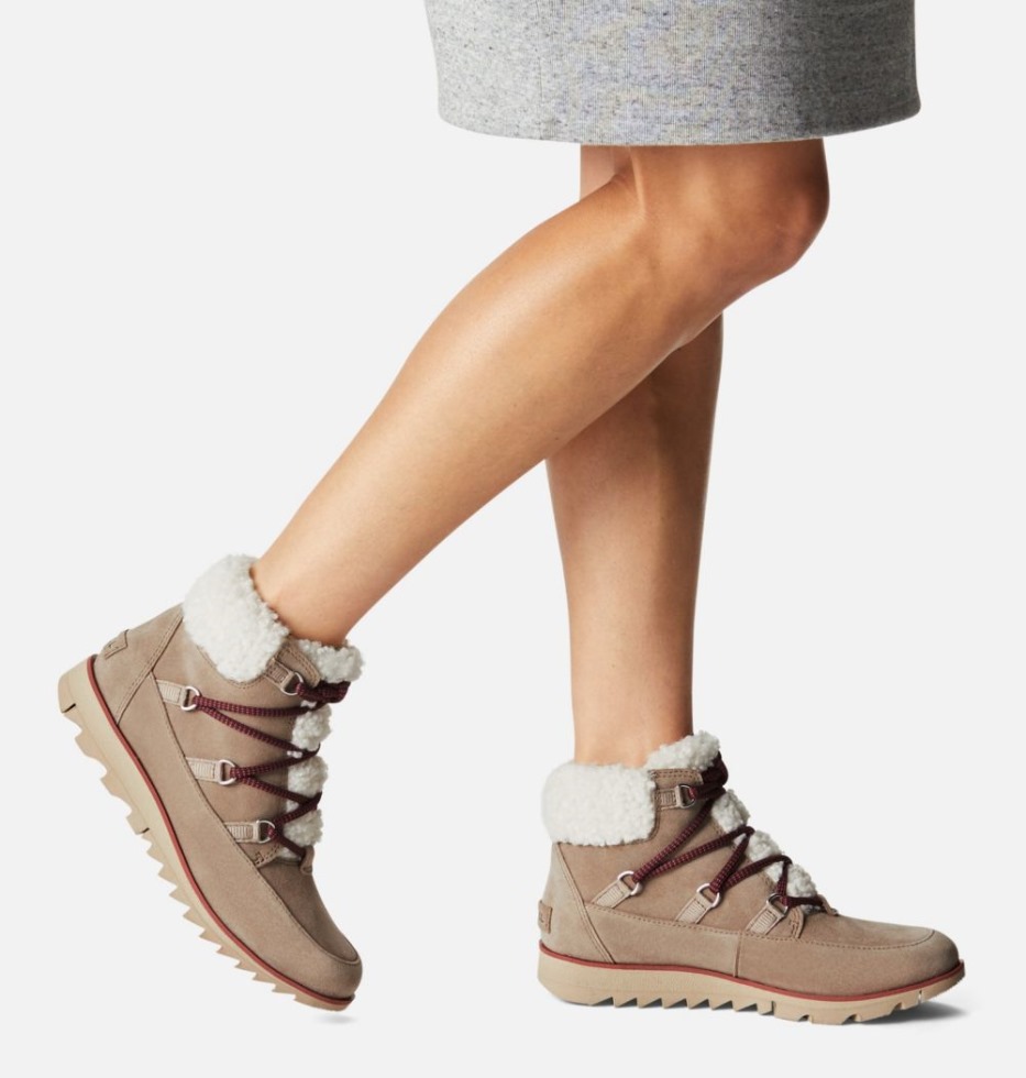 Harlow Lace Cosy Bootie Damen Omega Taupe-ancient Fossil Sorel Switzerland