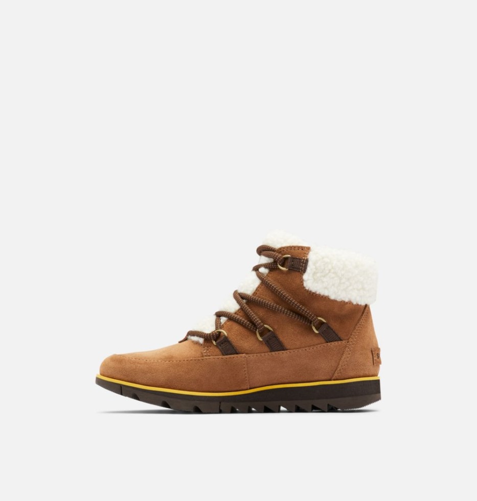 Harlow Lace Cosy Bootie Für Damen Sorel Schweiz Samt Tan-geschwärztes Braun