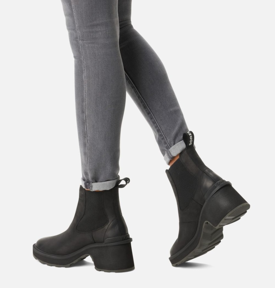 Chelsea-Stiefel Mit Hohem Absatz Für Damen Black-Sea Salt Sorel Schweiz