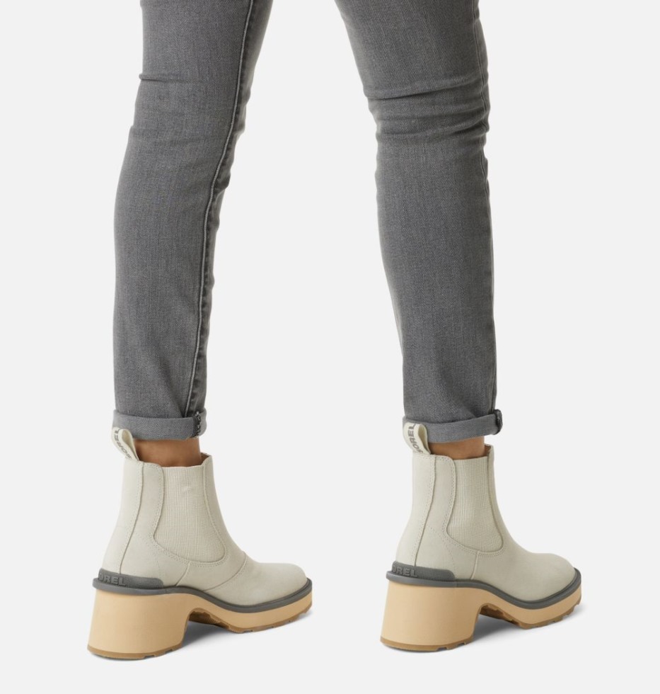 Damen-Chelsea-Stiefel Mit Hohem Absatz Sorel Switzerland Chalk-ceramic