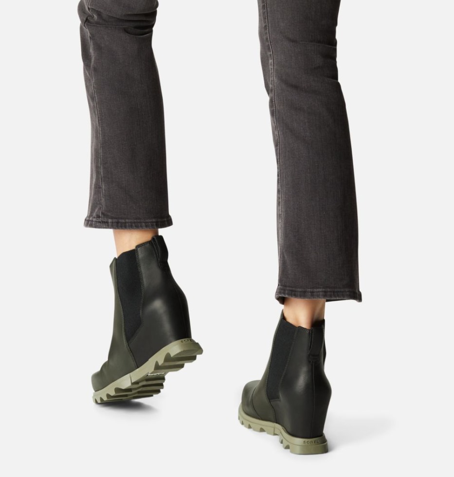 Joan Of Arctic Wedge Iii Chelsea Bootie Für Damen Dark Moss-sage Sorel Schweiz