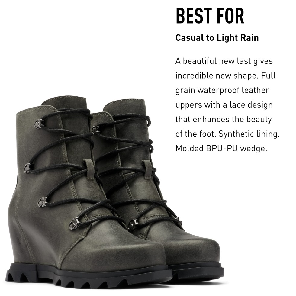 Joan Of Arctic Wedge Iii Spitzenstiefel Für Damen Schwarz Sorel Schweiz