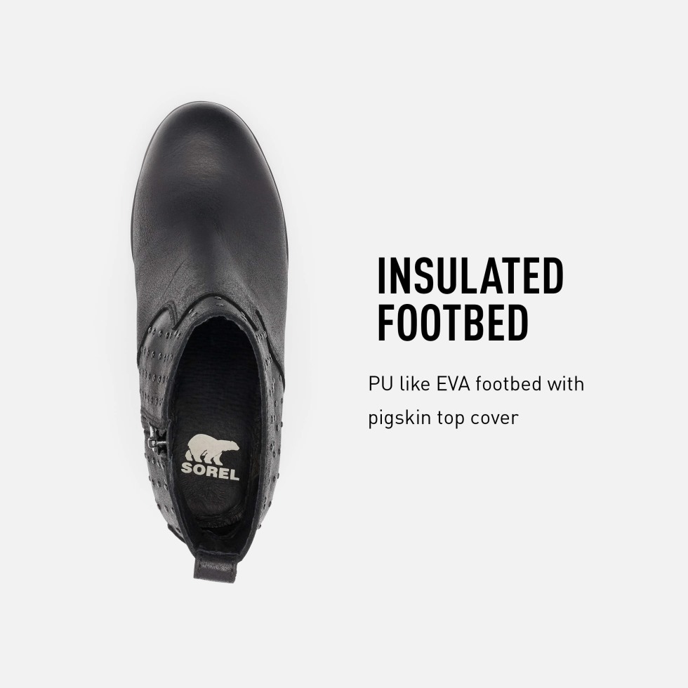 Joan Uptown Bootie Stud Regen Wasserdicht Sorel Switzerland Black Damen