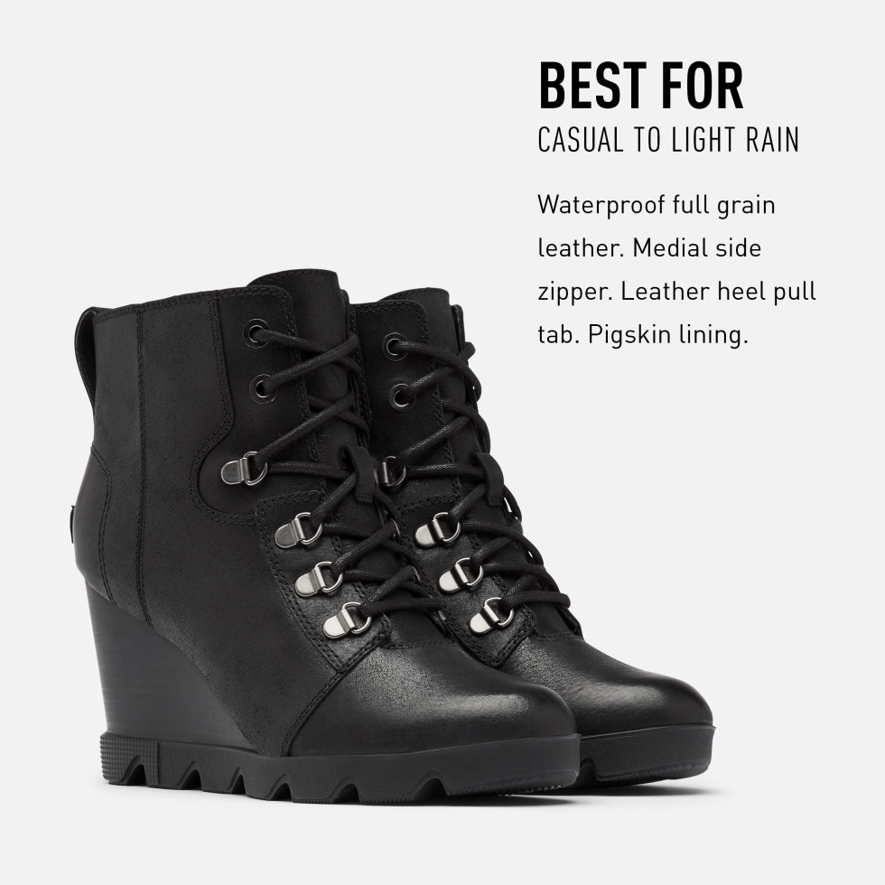 Damen Joan Uptown Schnürstiefel Regenwasserdicht Schwarz Sorel Schweiz