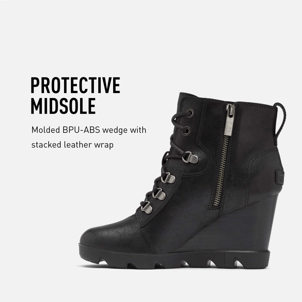 Damen Joan Uptown Schnürstiefel Regenwasserdicht Schwarz Sorel Schweiz