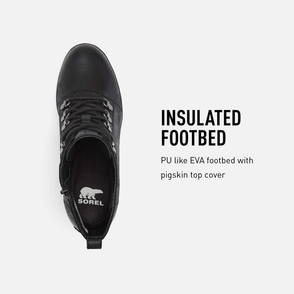 Damen Joan Uptown Schnürstiefel Regenwasserdicht Schwarz Sorel Schweiz