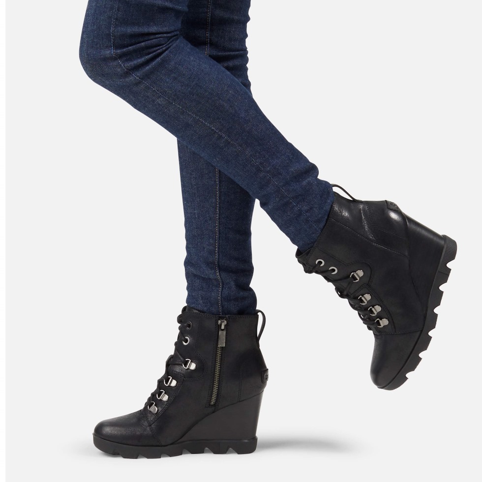 Damen Joan Uptown Schnürstiefel Regenwasserdicht Schwarz Sorel Schweiz